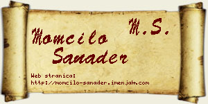 Momčilo Sanader vizit kartica
